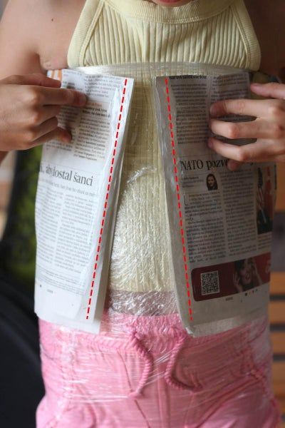 Newspaper Dress : 5 Steps (with Pictures) - Instructables Newspaper Fashion Design, News Paper Dress Ideas, Newspaper Dresses, Dress Made From Newspaper, News Paper Dress, Newspaper Dress Diy, Dress Made Out Of Newspaper, Dress Made Of Newspaper, Me And My Daughter