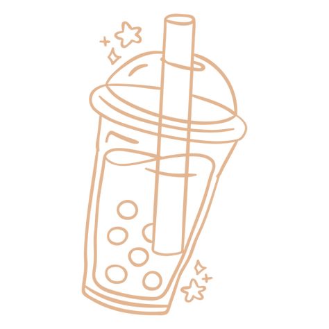 Boba tea doodle PNG Design Boba Tea Doodle, Boba Illustrations, Boba Background, Boba Drawings, Boba Tattoo, Drawing Boba, Tea Doodle, Aesthetic Boba, Tea Png