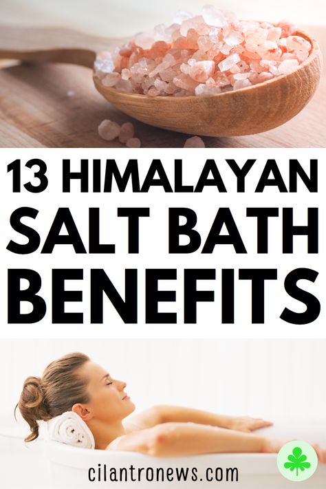 You'll find 13 amazing benefits of taking a Himalayan salt bath, including for detox and sore muscles. Check out the diy recipe here. Find out how much salt to use in the bath water. When you soak in a tub that contains Himalayan rock salt your skin absorbs it, taking advantage of its health properties. There are also Himalayan salt body scrubs that you can use and other salts (like Epsom salt and dead sea salt) that you can mix with pink salt. You can also take a pink crystal salt foot bath. Himalayan Salt Bath Benefits, Baking Soda Detox Bath, Bath For Yeast Infection, Pink Salt Bath, Epsom Salt Bath Benefits, Salt Bath Benefits, Body Odor Remedies, Odor Remedies, Detox Bath Recipe