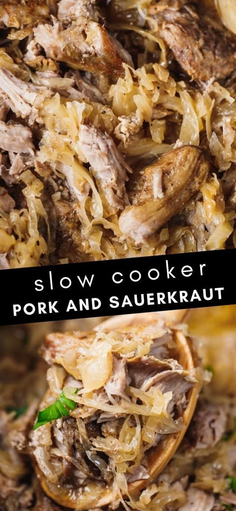 Crockpot Saurkraut And Pork Ribs, Pork Roast And Sauerkraut Crock Pot Recipes, Sourkraut And Pork Roast Crockpot, Sauerkraut Pork Crockpot, Saurkraut And Pork Chops Slow Cooker, Polish Pork And Sauerkraut, Pork Roast With Sauerkraut Crock Pot Recipes, Saurkraut Recipes Crockpot Pork Roast, Kraut And Pork