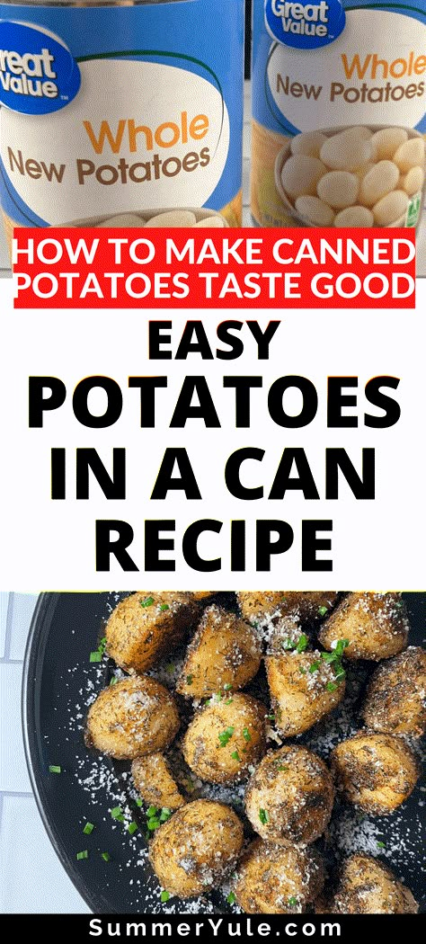 Cooking With Canned Potatoes, Recipes With Can Potatoes, Can Sliced Potato Recipes, Easy Canned Veggie Sides, Air Fry Canned Potatoes, Cooking Canned Potatoes, Boxed Potatoes Recipes, Meals With Canned Potatoes, Potatoes In A Can Recipes