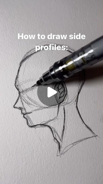 Vyridian on Instagram: "Somewhat of a tutorial ig
.
I left all of the lines and everything in case yall wanted to see the guidelines on how to draw it
.
Also this is very simplified lol
.
.
#sketch #drawing #traditionalart #traditionalartist #arttutorial #artoftheday #sketchprocess #drawingprocess #sideprofile #sideprofilesketch #sideprofiletutorial" Guidelines Drawing, Drawing Process, Side Profile, Hand Art Drawing, Hand Art, Book Art Drawings, Sketch Drawing, Drawing Tips, Traditional Art