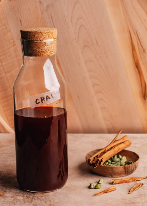 Chai Concentrate Recipe Homemade, Chai Latte Concentrate Recipe, Chai Tea Concentrate From Tea Bags, Diy Chai Concentrate, How To Make Chai Concentrate, Homemade Chai Concentrate, Chai Syrup Recipe, Dirty Chai Latte Recipe, Chai Tea Concentrate Recipe