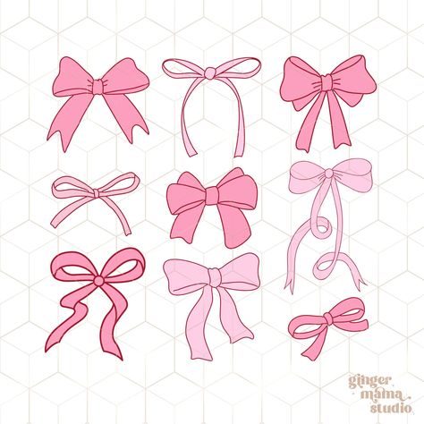 Trendy coquette bows in soft pastel pink, fashionable PNG graphics Pink Bows Aesthetic, Coquette Illustration, Png Aesthetic Pink, Pink Ribbon Png, Bows Png, Coquette Ribbon, Bow Drawing, Background S, Svg Sublimation