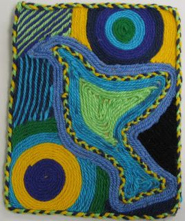 Yarn Painting Art, Huichol Yarn Painting, Multi Cultural Art, Multicultural Art, Yarn Painting, 4th Grade Art, 5th Grade Art, Huichol Art, Elementary Art Projects