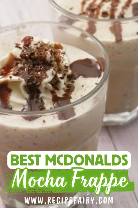 This tasty drink is the perfect pick-me-up for those moments when you need to cool down and satisfy your coffee cravings. Click here to master the art of the Mocha Frappe! Mcdonald's Recipes, Mcdonalds Mocha Frappe Recipe, Mcdonalds Mocha Frappe, Mocha Frappe Recipe, Mcdonalds Recipes, Frappe Recipe, Mocha Frappe, Coffee Ice Cubes, Drink Syrups