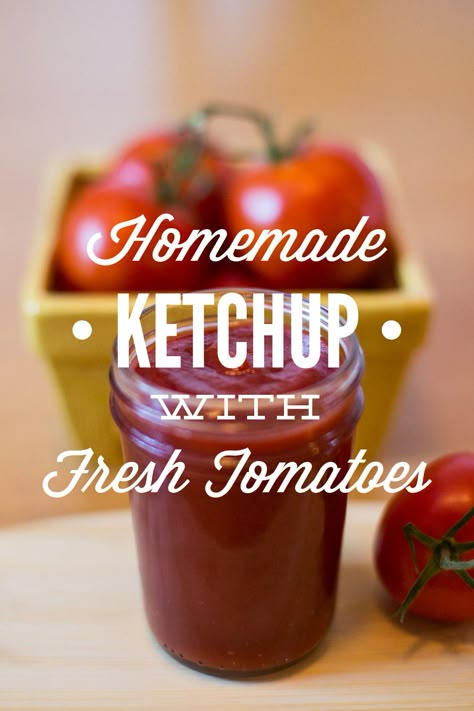 Ketchup From Fresh Tomatoes, Ketchup Recipes, Homemade Ketchup Recipes, Ketchup Recipe, Homemade Ketchup, Home Canning Recipes, Canning Food Preservation, Homemade Condiments, Canning Ideas