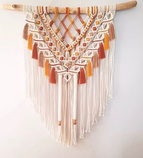 Farm Macrame, Native Macrame, Easy Macrame Patterns, Come Intrecciare, Macrame Wall Hanging Ideas, Simpul Makrame, Pola Macrame, Macrame Wall Hanger, Free Macrame Patterns