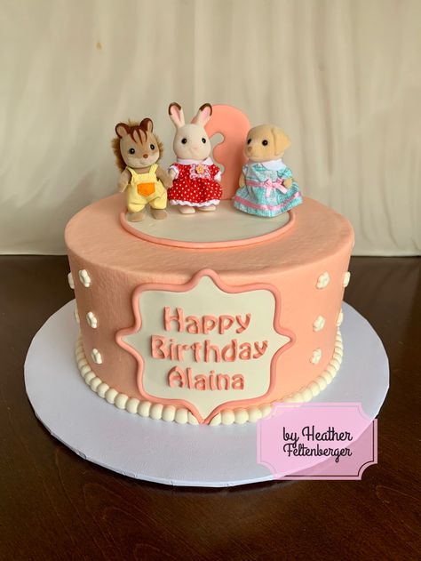 Calico Critters birthday cake Calico Critters Birthday Cake, Sylvanian Families Birthday Cake, Calico Critter Birthday Party, Calico Critters Birthday Party, Calico Critter Cake, Number 10 Birthday Cake, Sylvanian Families Cake, Calico Critter Birthday, Critter Birthday Party