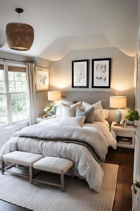 Warm Guest Bedroom, Cozy Bedroom Master, Spare Bedroom Decor, Small Guest Bedroom Ideas, Modern Guest Bedroom, Small Guest Bedroom, Nyc Apt, Apartment Stuff, Bedroom Cozy