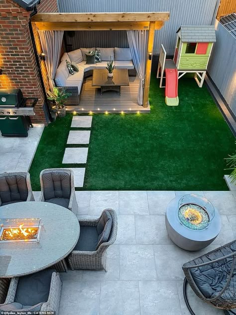 Tiny Home Inspiration, Back Garden Design, Backyard Seating, Patio Garden Design, Backyard Remodel, Garden Makeover, Garden Inspo, Modern Backyard, Gardens Design