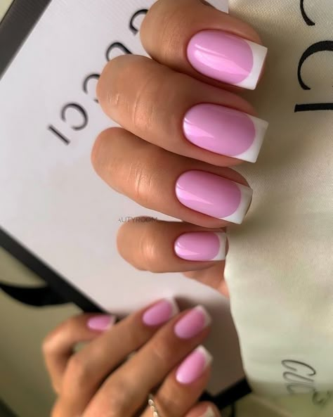 Pink Tip Nails, Gel Toe Nails, French Manicure Nails, Minimal Nails, French Tip Acrylic Nails, French Acrylic Nails, Classic Nails, Nails Only, Pink Acrylic Nails