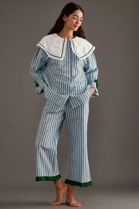 Damson Madder Barbara Stripe Pyjama Set | Anthropologie UK