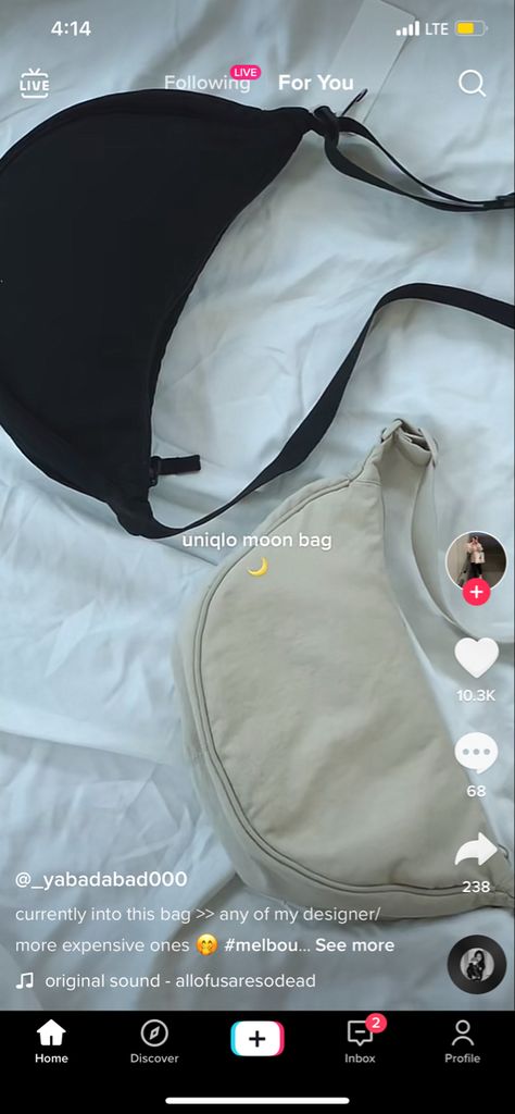 Uniqlo Moon Bag, Moon Bag, Black Moon, Uniqlo, Vision Board, Moon, The Originals, Black