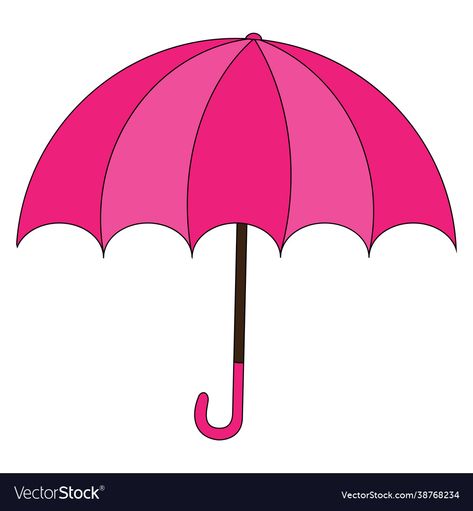 Pink Object, Umbrella Drawing, Umbrella Illustration, Open Umbrella, Pink Umbrella, Umbrella Art, Art Clip, Rainy Season, Big Picture