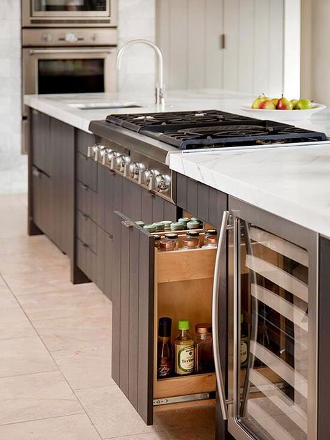 kitchen island Kitchen Island Storage Ideas, Kitchen Island With Cooktop, Island With Stove, Kitchen Island With Stove, Island Cooktop, Kitchen Island Storage, Island Storage, Kitchen Island With Sink, Unique Kitchen Design