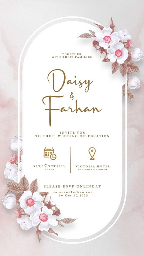 New Wedding Invitation Cards, Background Kad Jemputan Kahwin, Digital Wedding Invitation Card Design, Premium Invitation Card Design, Professional Invitation Card Design, Invition Background, Floral Wedding Design, Background Wedding Invitation Design, Royal Wedding Invitation Background