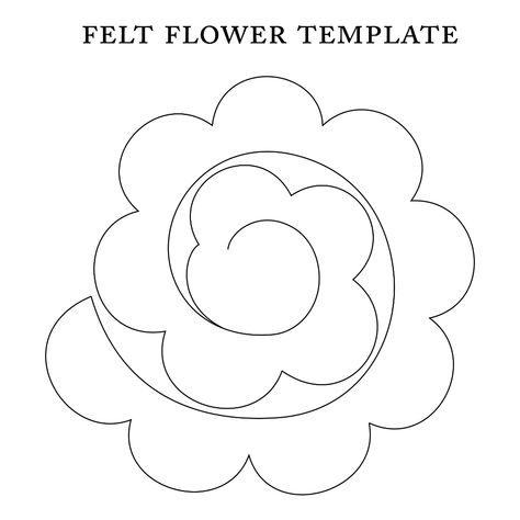 Printable Felt Flower Template Felt Flower Patterns, Felt Patterns Free, Empress Matilda, Flower Templates Printable Free, Flower Folding, Floral Stencils, Felt Flower Template, Felt Flowers Patterns, Sewing Template