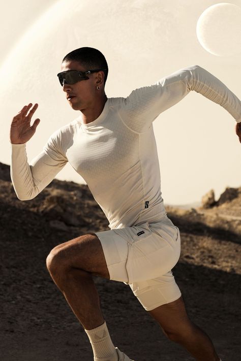 ASRV x Outlast® NASA-Approved Activewear | HYPEBEAST Asrv Sportswear, Sportswear Photoshoot, Activewear Photography, Sports Photoshoot, Activewear Photoshoot, Space Suits, Post Apocalyptic Fashion, Sportswear Design, Athleisure Men