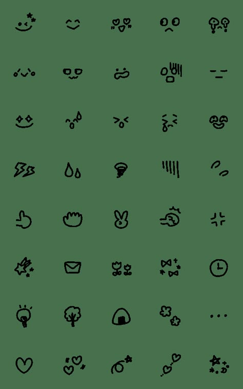 Facial expression and symbols – LINE Emoji | LINE STORE Cute Symbols For Notes, Cute Small Things To Draw On Yourself, Cute Symbols Aesthetic To Draw, Drawing Symbols Doodles, Tattoo Designs Easy To Draw, Tato Kecil Simple Aesthetic, Small Doodles Aesthetic For Notes, Aesthetic Tatoos Ideas, Symbols For Notes