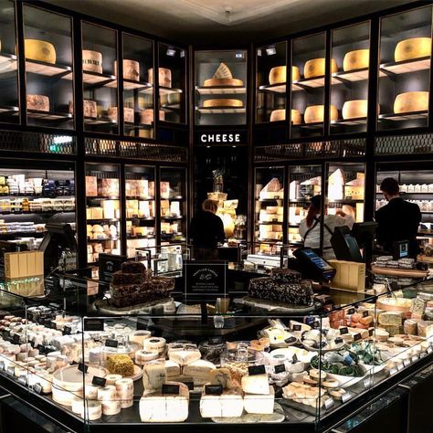 #Repost @simon.rawlings ・・・ Cheese at #harrodsfreshhall @harrodsfood #davidcollinsstudio #thetasterevolution | Instagram Cheese Store, Meat Store, Starting A Restaurant, Cheese Display, Deli Cafe, Deli Shop, David Collins, Cheese Design, Grocery Store Design