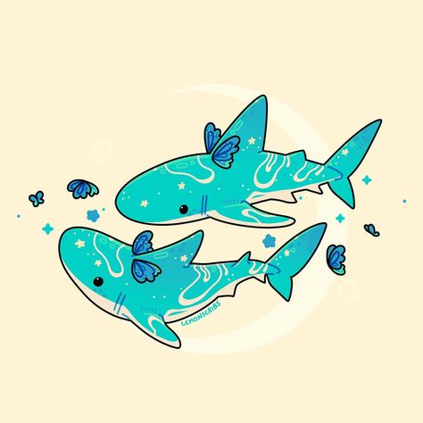 All Posts • Instagram Cute Shark Illustration, Shark Meme, Ocean Creatures Art, Sea Creatures Drawing, Sea Aquarium, Ocean Drawing, Shark Pictures, Shark Drawing, Shark Art