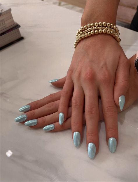 Blue Chrome Nails, Nagel Tips, Smink Inspiration, Summery Nails, Casual Nails, Nails 2024, Fire Nails, Funky Nails, Minimalist Nails