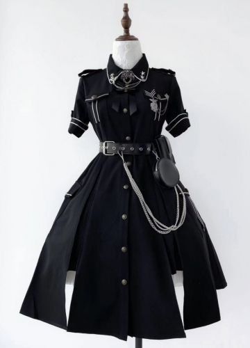 Soldier Clothes, Soldier Outfit, Steampunk Dresses, Military Style Dress, Military Clothes, Military Dress, Gothic Dresses, Steampunk Dress, Op Dress