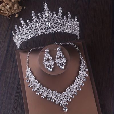 Temu | Explore the Latest Clothing, Beauty, Home, Jewelry & More Pearl Bridal Jewelry Sets, Wedding Dress Necklace, Bridal Crown Tiara, Crystal Bridal Jewelry Sets, Wedding Dress Jewelry, Bridal Headwear, Wedding Numbers, Pearl Bridal Jewelry, Womens Wedding Dresses