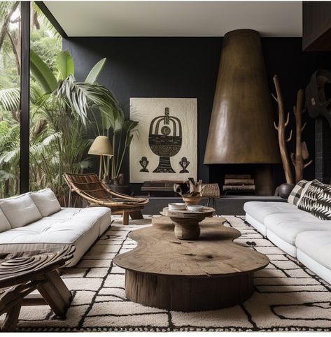 African Living Rooms, Modern African Decor, Afrocentric Decor, African Interior Design, African House, African Interior, African Home, African Home Decor, African Decor