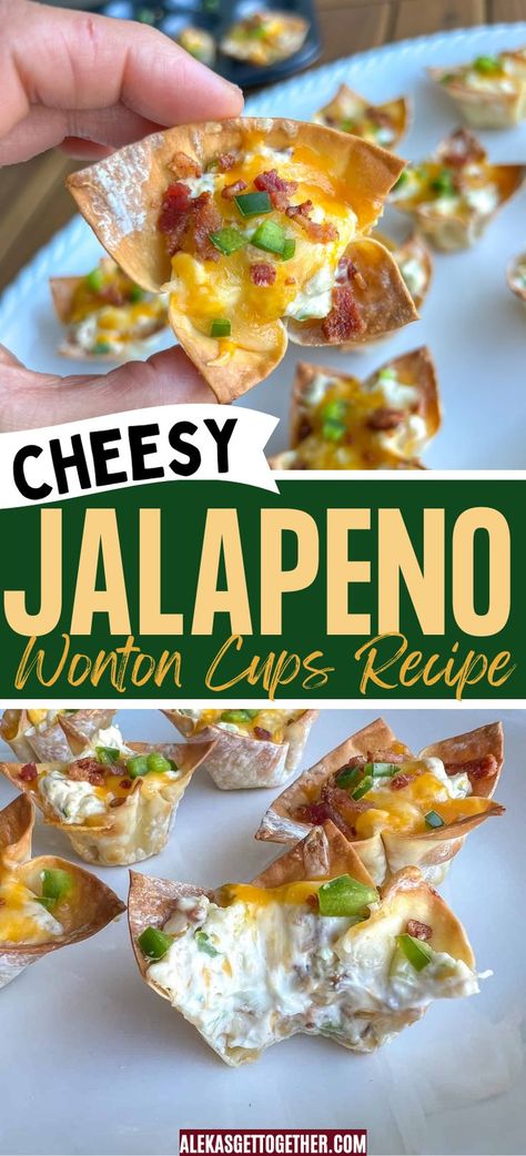 Jalapeno Wonton Poppers, Wonton Wraps, Cheesesteak Sliders, Philly Cheese Steak Sliders, Jalapeno Popper Recipes, Wonton Cups, Jalapeño Poppers, Popular Appetizers, Jalapeno Recipes