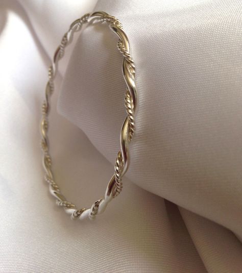 Bangle Stacking, Silver Bracelet Designs, Solid Gold Bangle, Wedding Jewelry Sets Bridal Jewellery, Rose Gold Wedding Jewelry, Statement Cuff Bracelet, Twisted Bangle, Silver Bangle Bracelet, Bridal Jewelry Collection