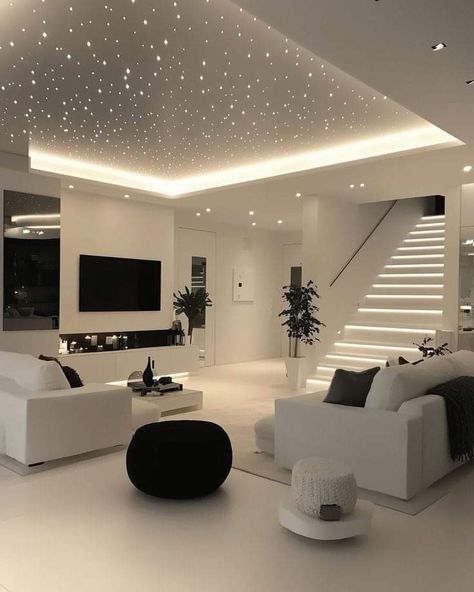 Luxe House Interiors, Interior Home Inspiration, Cozy Modern Mansion, Modern Aesthetic House, Nice Houses Interior, Futuristic Home Interior, Modern Minimal House, Modern Homes Interior, Modern House Design Interior