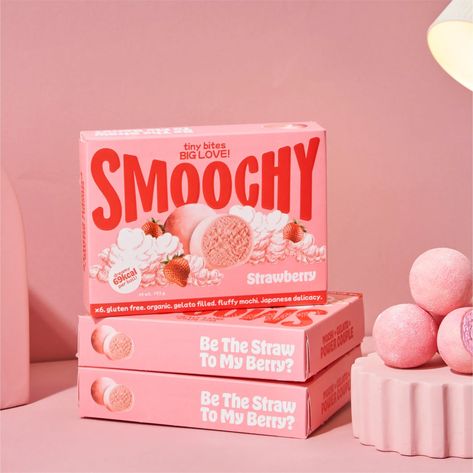 Smoochy: Tiny bites, BIG LOVE! – Packaging Of The World Japanese Packaging Design Inspiration, Candy Design Packaging, Candy Graphic Design, Sweets Packaging, Sweet Packaging, Tiny Bites, Snacks Packaging, Candy Packaging, Candy Brands