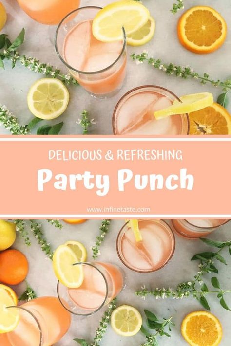 Clear Punch Recipes Non Alcoholic, Family Punch Recipe, Mom Alcoholic Punch, Pretty Punch Recipes, Party Juice Non Alcoholic, Graduation Punch Recipes Non Alcoholic, Healthy Party Punch, Sparkling Punch Alcoholic, Delicious Punch Recipes Non Alcoholic