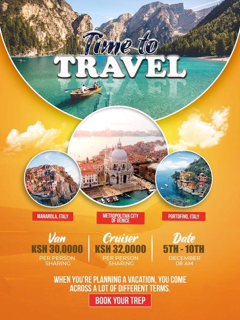 Travel Timeline Design, Tour Travel Social Media Post, Travel Creative Ads Design, Traveling Creative Ads, Travel Offers Design, Traveling Poster Design, Cover Post Design, Travel Flyers Design, Traveling Social Media Post