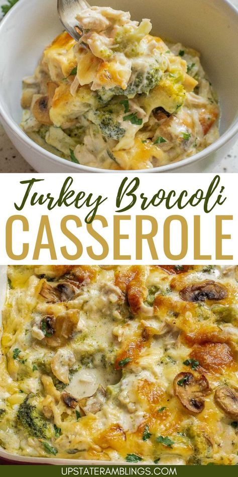 Leftover turkey has never tasted so good! This cheesy casserole with broccoli is a hearty and satisfying dish that will have your family asking for seconds. Quick to prepare and bursting with flavor, it’s the ultimate comfort food for any occasion! Leftover Thanksgiving Turkey Ideas, Dishes With Leftover Chicken, Broccoli Turkey Recipes, Christmas Leftover Casserole, Ways To Use Up Leftover Turkey, Food With Celery, Turkey And Potato Casserole, Best Turkey Casserole Recipes, Dry Turkey Leftovers