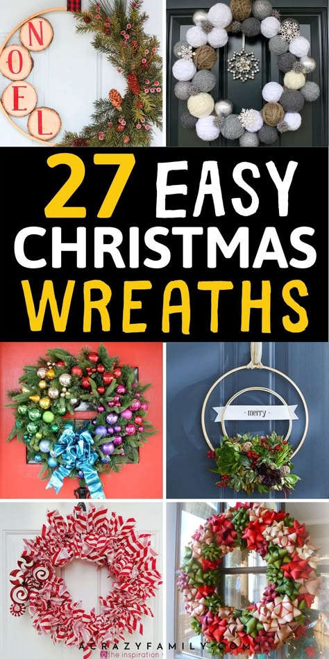 Christmas Wreaths Diy Easy Front Doors, Large Outdoor Christmas Wreath Diy, Christmas Wreaths For Front Door Diy, Pool Noodle Christmas Decorations, Christmas Mason Jar Crafts, Pool Noodle Christmas Wreath, Store Christmas Decor, Christmas Wreaths For Windows, Easy Diy Christmas Decor