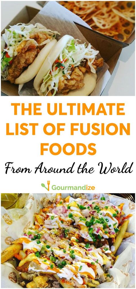 Latin Asian Fusion Food, Chinese Fusion Food, Asian American Fusion Food, Asian Mexican Fusion Recipes, Naan Burger, Korean Mexican Fusion, Asian Fusion Food, Fusion Foods, Fusion Cooking