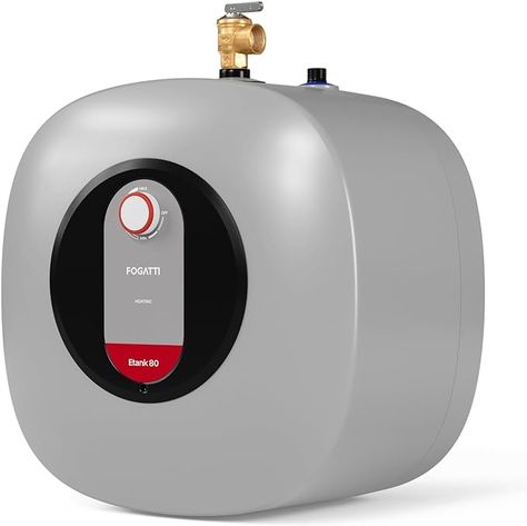 FOGATTI Electric Tank Water Heater, 8.0 Gallon Point of Use Instant Hot Water Heater 120V 1440W, for Shower, Wall or Floor Mounted, Easy to Install - Amazon.com Under The Kitchen Sink, Commercial Sink, Water Heaters, Relief Valve, Electrical Safety, Hot Water Heater, Circuit Breaker, Under Sink, Power Plug