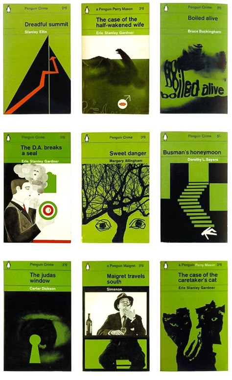 Books With Green Covers, Penguin Classic Book Covers, 60s Book Covers, Book Cover Series Design, Green Book Cover, Book Series Covers, Book Cover Series, Book Series Design, Classic Book Covers