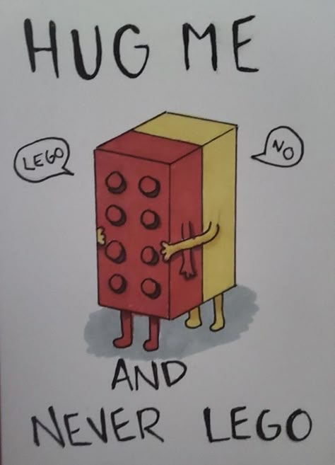 Hug Me And Never Lego, Cute Pictures To Draw For Your Boyfriend, Couple Puns, 365 Jar, Punny Cards, Anniversaire Diy, Creative Birthday Cards, Too Much Sugar, Love Humor