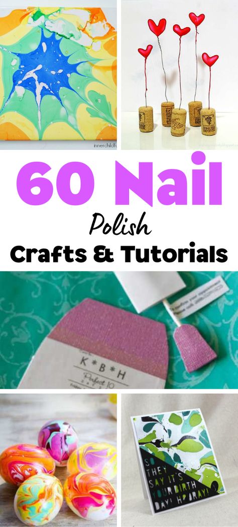 Crafts With Gel Nail Polish, Nail Polish Diy Crafts, Art With Nail Polish, Craft With Nail Polish, Crafts With Nail Polish, Crafts Using Nail Polish, Nail Polish Crafts Diy Projects, Nail Varnish Craft, Nail Polish Craft Ideas