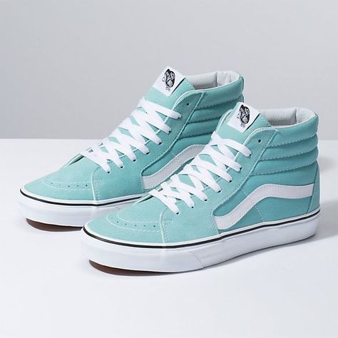 eb1e78328c46506b46a4ac4a1e378b91desc54076372ri Vans Shoes High Tops, Shoes High Tops, Cute Vans, Blue High Tops, Sk8 Hi, Womens Shoes High Heels, Leather Shoes Woman, Classic Shoes, Dream Shoes