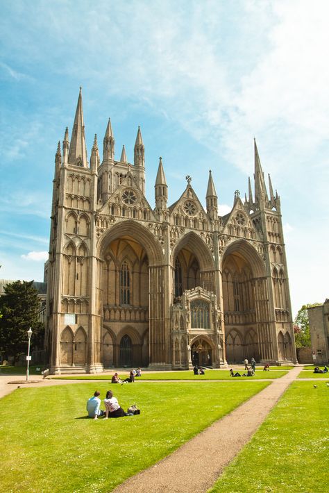 Peterborough Cathedral Peterborough England, Aesthetic Cities, Peterborough Cathedral, Uk Road Trip, Industrial City, Romanesque Architecture, Gothic Cathedrals, Cathedral Architecture, Cathedral Church