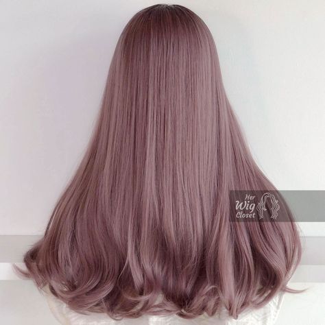 Mauve Blonde Hair, Ombre Hair Tutorial, Dusty Rose Hair, Dusty Pink Hair, Mauve Hair, Dark Pink Hair, Wig Closet, Lavender Hair Colors, Pink Ombre Hair