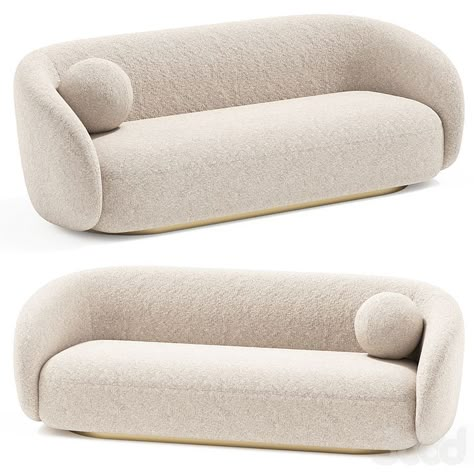 Minimal Sofa, Trendy Sofas, Sofa Design Ideas, Small Sectional Sofa, Beds For Small Spaces, Luxury Furniture Sofa, Unique Sofas, Round Sofa, Velvet Couch