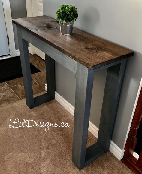 Diy Entry Table, Simple Console Table, Diy Entryway Table, Diy Console, Diy Console Table, Entryway Table Decor, Diy Sofa Table, Diy Entryway, Diy Wooden Projects