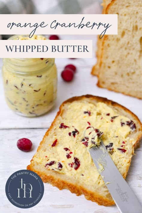 Whipped Cranberry Orange Butter Cranberry Honey Butter Taste Of Home, Whipped Cranberry Butter, Cranberry Orange Honey Butter, Orange Cranberry Butter, Cranberry Orange Butter, Neighbor Christmas Gift Ideas, Cranberry Butter, Orange Butter, Flavored Butters