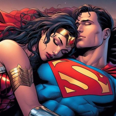 Super Man And Wonder Woman, Clark And Diana, Comic Book Couples, Wonder Woman And Superman, Superman Love, Tarzan Disney, Wonder Woman Batman, Batman Superman Wonder Woman, Superman Artwork